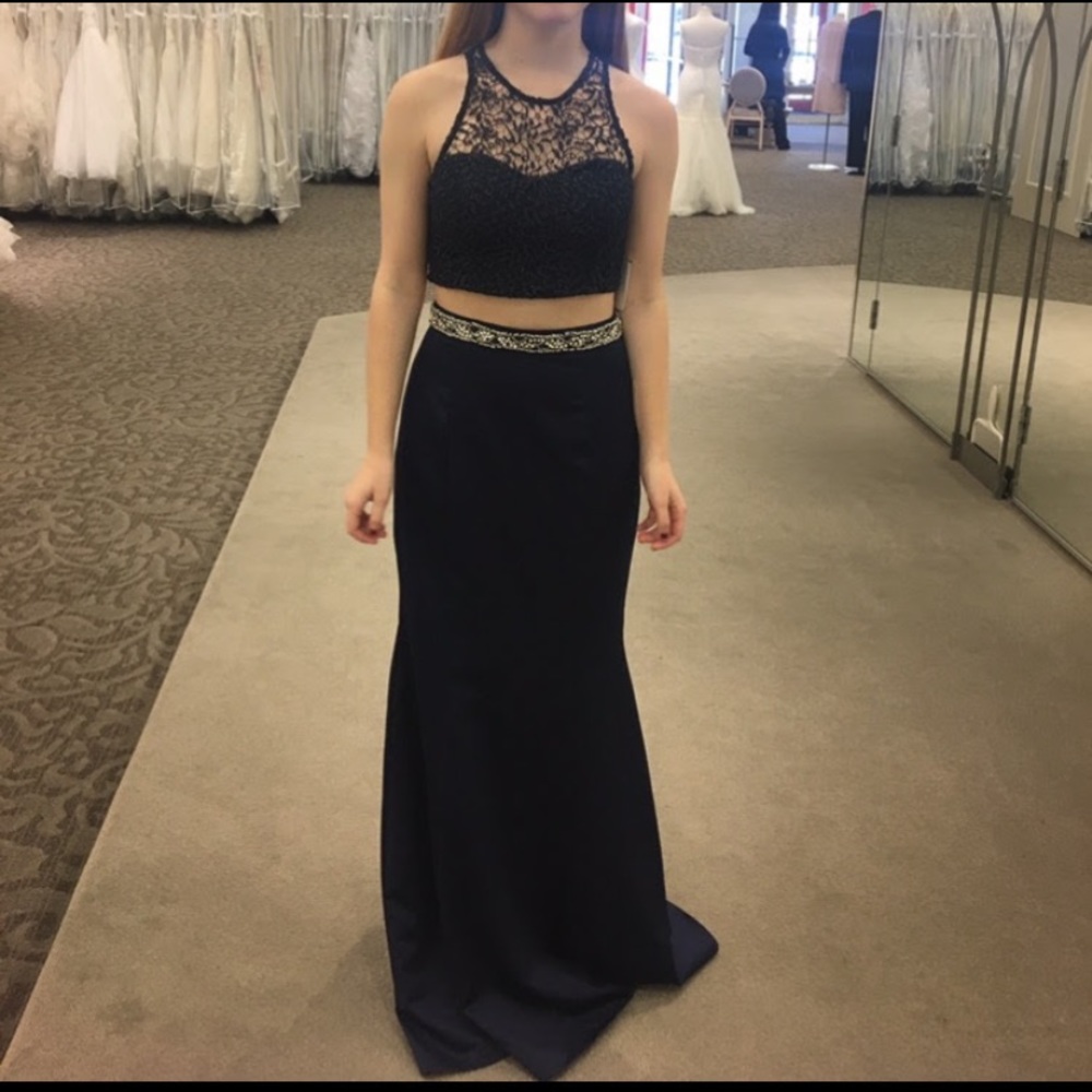 Two piece prom dress